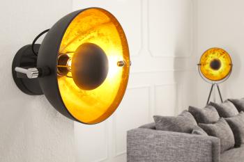 Studio wandlamp 40cm zwart/goud